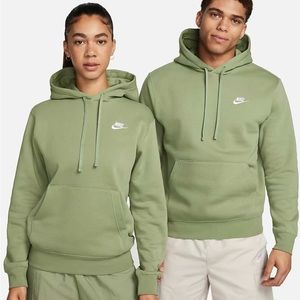 Nike Sportswear Club Fleece Pullover Hoodie  - Oil Green, size L, NEW!